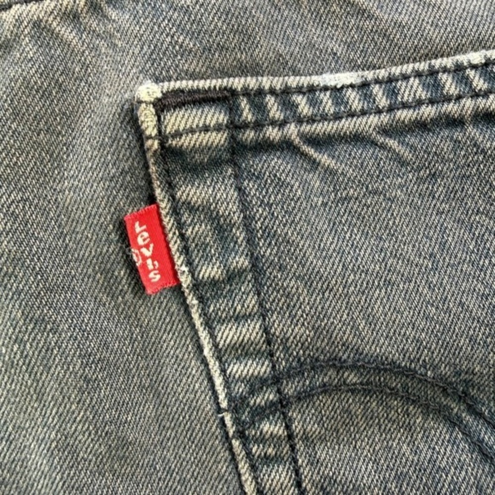 Levi's 501 Selvedge Denim Faded Black With Patch Knee 28 X 28 (25x32) 2015 - Picture 14 of 17
